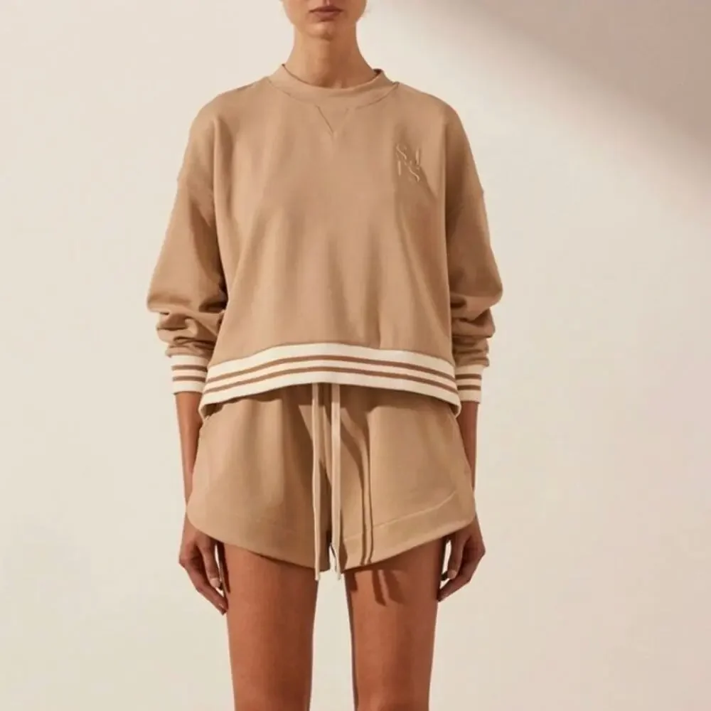 Shona Joy SJ CURVED HEM SHORT – TANS